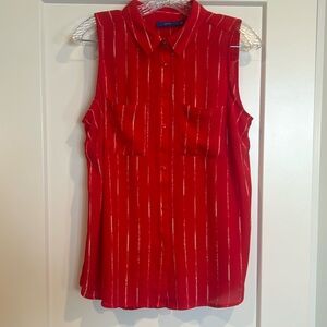 Cute sleeveless Apt 9 red blouse. Size medium.